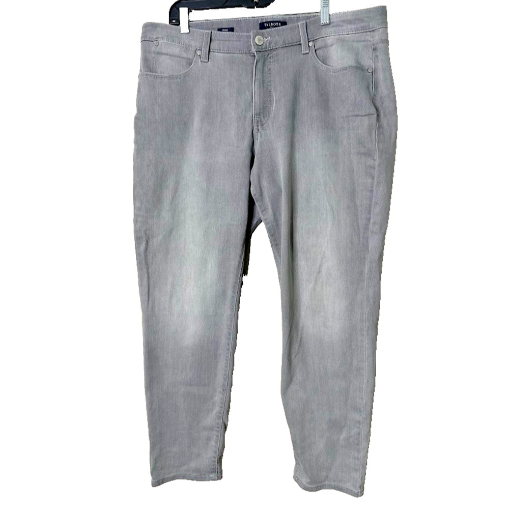 Talbots Simply Flattering Collection Jeans Pants Womens 16W Gray Ankle‎ Stretch